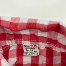 Load image into Gallery viewer, Boys checked, cotton long sleeve shirt, GUC, size 1,  