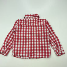 Load image into Gallery viewer, Boys checked, cotton long sleeve shirt, GUC, size 1,  