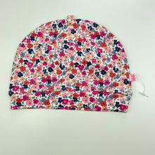 Load image into Gallery viewer, Girls Bebe by Minihaha, floral stretch cotton hat / beanie, EUC, size 00,  