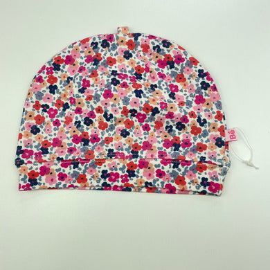 Girls Bebe by Minihaha, floral stretch cotton hat / beanie, EUC, size 00,  