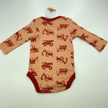 Load image into Gallery viewer, Boys Baby Berry, cotton bodysuit / romper, diggers, NEW, size 00,  