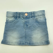 Load image into Gallery viewer, Girls Breakers, blue stretch denim skirt, adjustable, L: 20cm, EUC, size 1,  