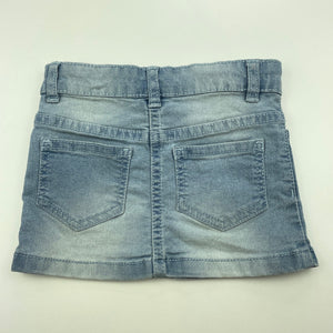 Girls Breakers, blue stretch denim skirt, adjustable, L: 20cm, EUC, size 1,  