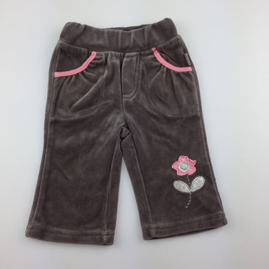 Girls Pumpkin Patch, cute velour pants / bottoms, elasticated, EUC, size 000