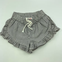 Load image into Gallery viewer, Girls Country Road, black &amp; white stripe shorts, elasticated, EUC, size 00,  