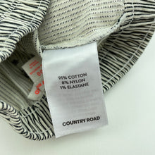 Load image into Gallery viewer, Girls Country Road, black &amp; white stripe shorts, elasticated, EUC, size 00,  