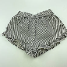 Load image into Gallery viewer, Girls Country Road, black &amp; white stripe shorts, elasticated, EUC, size 00,  