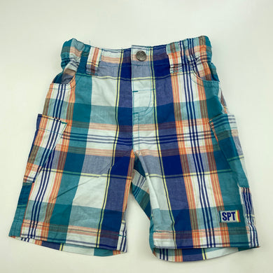 Boys Sprout, lightweight cotton shorts, elasticated, GUC, size 0,  