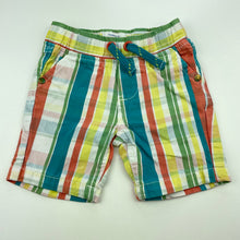 Load image into Gallery viewer, Boys Pumpkin Patch, striped cotton shorts, adjustable, GUC, size 000,  