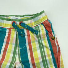 Load image into Gallery viewer, Boys Pumpkin Patch, striped cotton shorts, adjustable, GUC, size 000,  