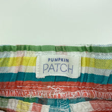 Load image into Gallery viewer, Boys Pumpkin Patch, striped cotton shorts, adjustable, GUC, size 000,  