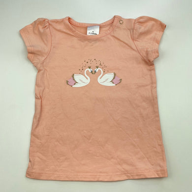Girls Target, cotton t-shirt / top, swans, EUC, size 00,  