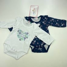 Load image into Gallery viewer, Girls Higgledee, set of 2 bodysuits / rompers, butterflies, NEW, size 000,  