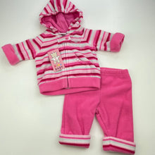 Load image into Gallery viewer, Girls Baby Baby, fleece zip hoodie sweater &amp; pants, NEW, size 0000,  