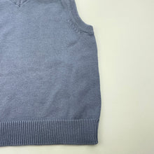 Load image into Gallery viewer, Boys blue, knitted cotton vest / sweater, no labels, armpit to armpit: 28cm, GUC, size 1-2,  