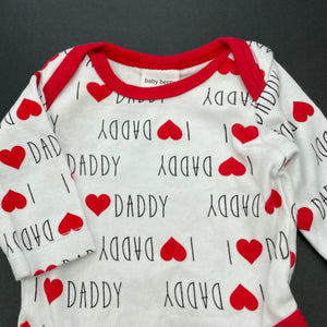 unisex Baby Berry, cotton bodysuit / romper, daddy, EUC, size 00000,  