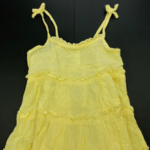 Load image into Gallery viewer, Girls Anko, yellow crinkle casual summer dress, EUC, size 1, L: 40cm