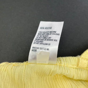 Girls Anko, yellow crinkle casual summer dress, EUC, size 1, L: 40cm