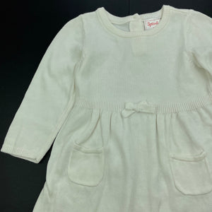 Girls Sprout, knitted cotton casual dress, EUC, size 0, L: 41cm