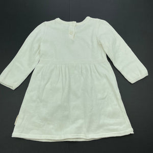 Girls Sprout, knitted cotton casual dress, EUC, size 0, L: 41cm