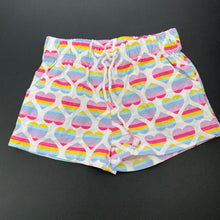 Load image into Gallery viewer, Girls Brilliant Basics, cotton shorts, elasticated, hearts, EUC, size 1,  