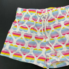 Load image into Gallery viewer, Girls Brilliant Basics, cotton shorts, elasticated, hearts, EUC, size 1,  