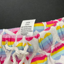 Load image into Gallery viewer, Girls Brilliant Basics, cotton shorts, elasticated, hearts, EUC, size 1,  