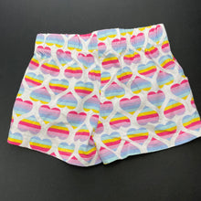 Load image into Gallery viewer, Girls Brilliant Basics, cotton shorts, elasticated, hearts, EUC, size 1,  
