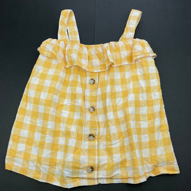 Girls Target, cotton lined linen blend summer top, EUC, size 6,  