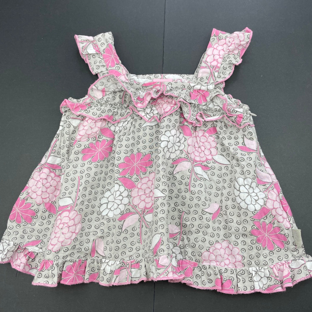 Girls Pumpkin Patch, lightweight floral cotton summer top, EUC, size 2,  