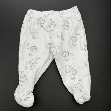unisex Baby Baby, cotton footed leggings / bottoms, EUC, size 00000,  