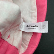 Load image into Gallery viewer, Girls Target, pink &amp; white hat / beanie, EUC, size 000,  
