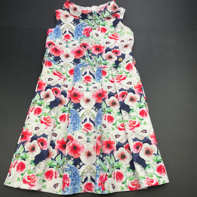 Girls Sista, colourful floral party dress, EUC, size 7, L: 64cm