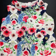 Load image into Gallery viewer, Girls Sista, colourful floral party dress, EUC, size 7, L: 64cm