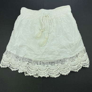 Girls nunui, lined lightweight skirt, elasticated, L: 33cm, EUC, size 6,  