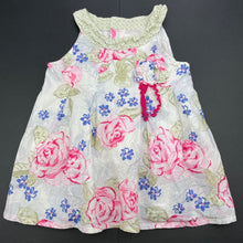 Load image into Gallery viewer, Girls Target, lined floral cotton summer dress, FUC, size 2, L: 43cm
