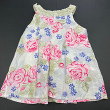 Load image into Gallery viewer, Girls Target, lined floral cotton summer dress, FUC, size 2, L: 43cm