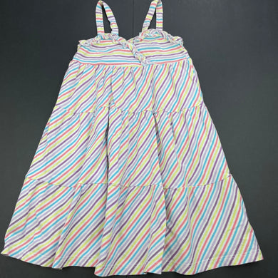 Girls Pumpkin Patch, striped cotton casual summer dress, GUC, size 3, L: 53cm