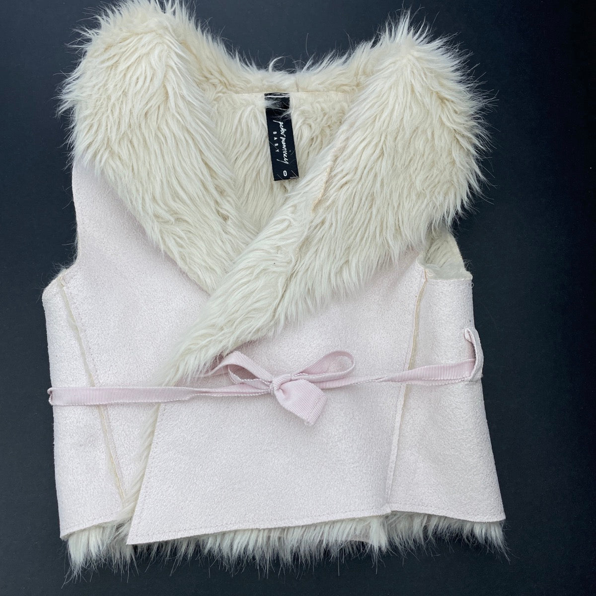 Baby girl white hot sale fur vest