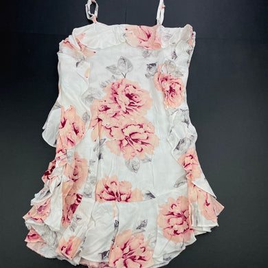 Girls Mango, lightweight floral summer dress, GUC, size 7, L: 63cm