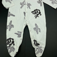 Load image into Gallery viewer, Boys black &amp; white, coverall / romper, cacti, FUC, size 00,  