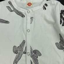 Load image into Gallery viewer, Boys black &amp; white, coverall / romper, cacti, FUC, size 00,  