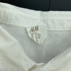 Boys H&M, linen / cotton long sleeve shirt, EUC, size 1-2,  