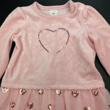 Load image into Gallery viewer, Girls Target, velour &amp; tulle long sleeve dress, EUC, size 0, L: 40cm