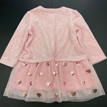Load image into Gallery viewer, Girls Target, velour &amp; tulle long sleeve dress, EUC, size 0, L: 40cm