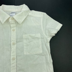 Boys Anko, linen / cotton short sleeve shirt, EUC, size 2,  