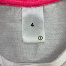Load image into Gallery viewer, Girls Target, white cotton top, glitter heart, FUC, size 4,  