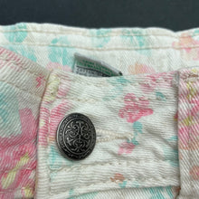 Load image into Gallery viewer, Girls Target, floral stretch denim shorts, adjustable, GUC, size 9,  