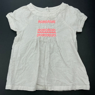 Girls Carters, embroidered lightweight cotton top, FUC, size 12 months,  