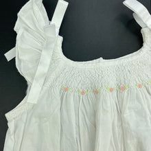 Load image into Gallery viewer, Girls Virgil, embroidered lightweight cotton dress, no size, armpit to armpit: 25cm, FUC, size 0, L: 38cm